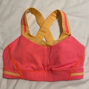 Coral lululemon size 6 sports bra
